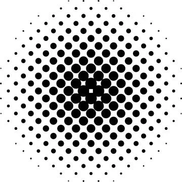 Halftone circles size circles, gradations dot pop art pattern Illustrazione stock