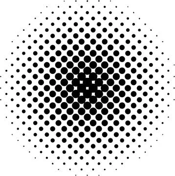 Halftone circles size, circles gradations dot pop art pattern Illustrazione stock