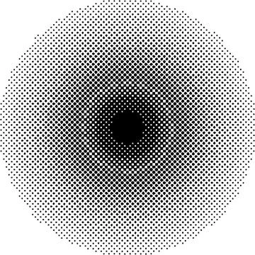 Halftone circles size circles gradations dot pop art pattern Illustrazione stock