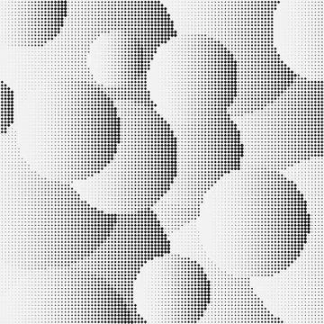 Halftone circles from square points Illustrazione stock