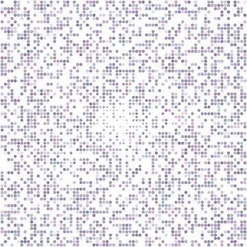 Halftone Circular Elements, Digital Dots Abstract Background Illustrazione stock