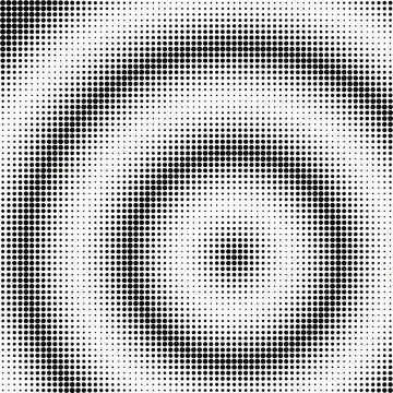 Halftone circular swirl pattern black and white texture for modern graphic .. Stock Illustration