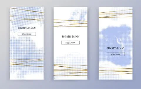 Halftone cloud effect. Halftone smoke blue on white background. Business banners Stock Illustration