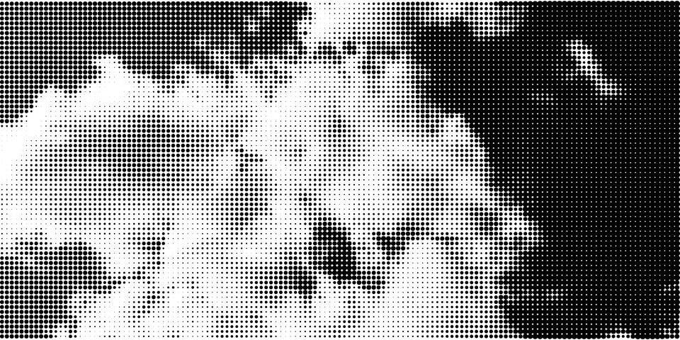 Halftone clouds and sky collage. Retro dotted texture. Vintage pop art style. Illustrazione stock