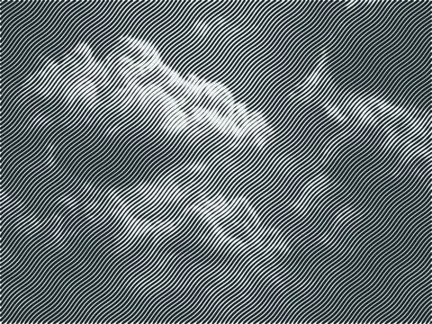 Halftone Clouds Background. Vector illustration. Illustrazione stock