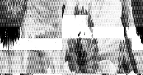 Halftone collage background with grunge dotted texture seamless loop. Stock Footage 272839539