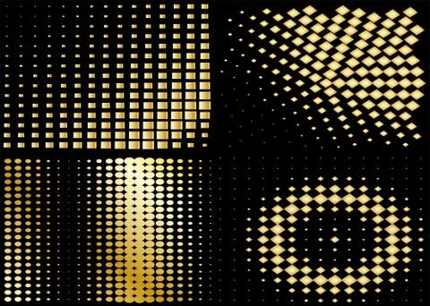 Halftone collection Stock Illustration