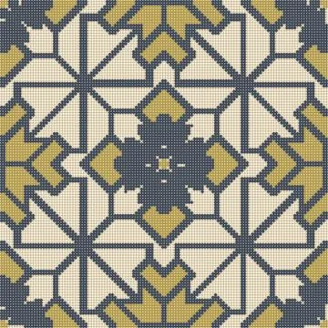 Halftone colorful seamless retro pattern check square cross geometry line flo Stock Illustration