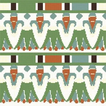 Halftone colorful seamless retro pattern curve flower square geometry Illustrazione stock