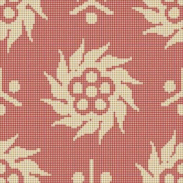 Halftone colorful seamless retro pattern oriental Chinese golden red round sp Illustrazione stock