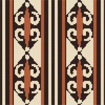 Halftone colorful seamless retro pattern primitive aboriginal triangle spiral Stock Illustration