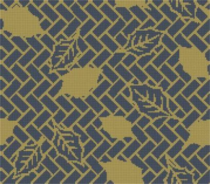 Halftone colorful seamless retro pattern nature leaf square geometry cross Stock Illustration