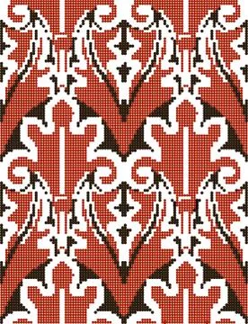 Halftone colorful seamless retro pattern vintage red nature garden leaf Illustrazione stock