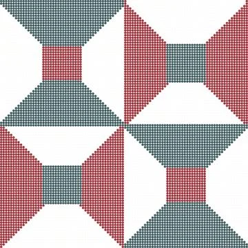 Halftone colorful seamless retro pattern square geometry cross polygon check Stock Illustration