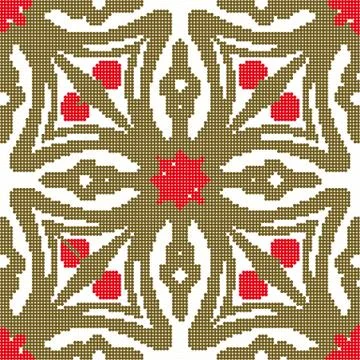 Halftone colorful seamless retro pattern cross geometry red star flower 스톡 일러스트