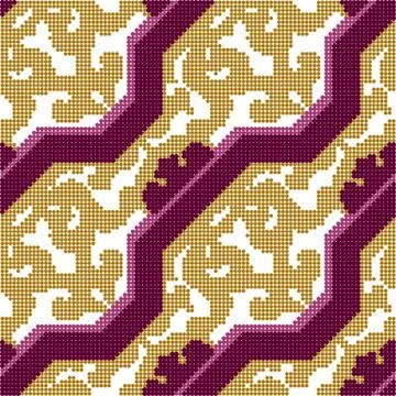 Halftone colorful seamless retro pattern elegant purple geometry royal line Stock Illustration