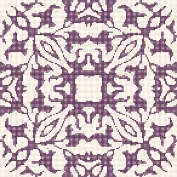 Halftone colorful seamless retro pattern elegant purple geometry curve kaleid Stock Illustration
