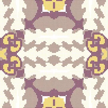 Halftone colorful seamless retro pattern elegant purple sawtooth geometry wav Stock Illustration