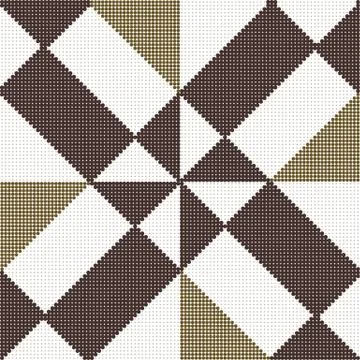 Halftone colorful seamless retro pattern check triangle cross geometry Stock Illustration