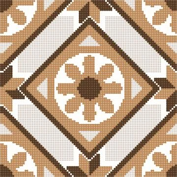 Halftone colorful seamless retro pattern round check square geometry cross fl Illustrazione stock