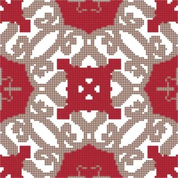 Halftone colorful seamless retro pattern vintage red spiral kaleidoscope Illustrazione stock
