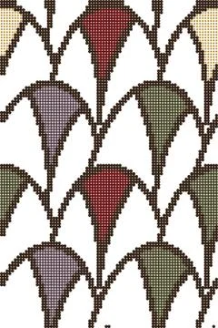 Halftone colorful seamless retro pattern scale curve cross Stock Illustration