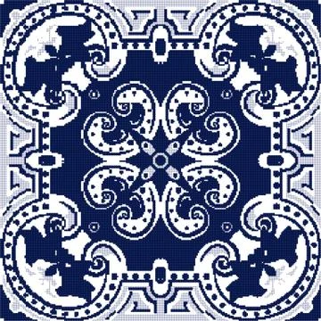 Halftone colorful seamless retro pattern blue spiral round curve cross dot ka Illustrazione stock