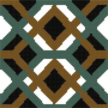 Halftone colorful seamless retro pattern cross square check diamond Stock Illustration