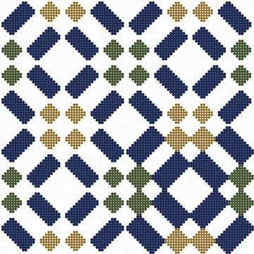 Halftone colorful seamless retro pattern diamond check square geometry Illustrazione stock