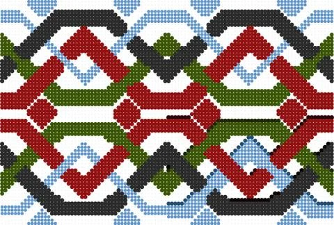 Halftone colorful seamless retro pattern geometry cross polygon check line Stock Illustration