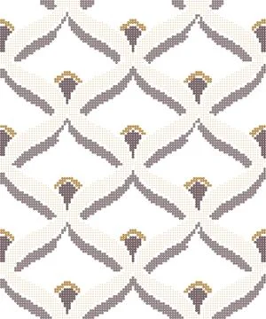 Halftone colorful seamless retro pattern scale geometry curve cross Illustrazione stock