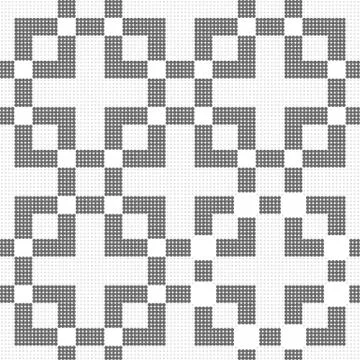 Halftone colorful seamless retro pattern gray tone square cross geometry Stock Illustration