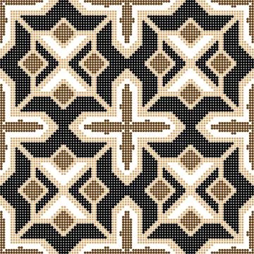 Halftone colorful seamless retro pattern Islam black cross star geometry 스톡 일러스트