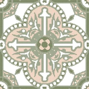 Halftone colorful seamless retro pattern round circle cross geometry dot line Stock Illustration