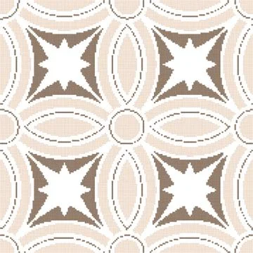 Halftone colorful seamless retro pattern round geometry curve star cross Illustrazione stock