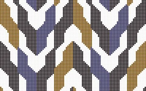 Halftone colorful seamless retro pattern arrow geometry block Illustrazione stock