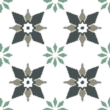 Halftone colorful seamless retro pattern vintage star cross flower kaleidosco 스톡 일러스트