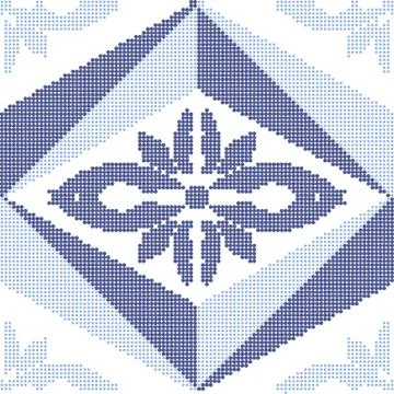 Halftone colorful seamless retro pattern triangle geometry flower cross kalei Stock Illustration