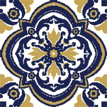 Halftone colorful seamless retro pattern vintage yellow blue spiral round flo Stock Illustration