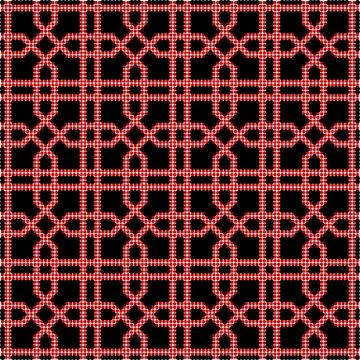 Halftone colorful seamless retro pattern oriental octagon cross geometry fram Stock Illustration
