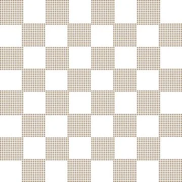 Halftone colorful seamless retro pattern brown check square cross geometry Stock Illustration