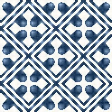 Halftone colorful seamless retro pattern square check cross geometry frame Stock Illustration