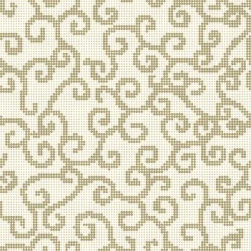 Halftone colorful seamless retro pattern oriental spiral curve vine chintz 스톡 일러스트