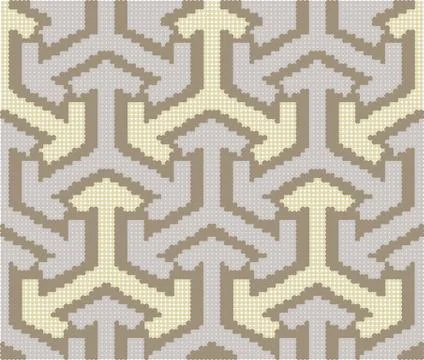 Halftone colorful seamless retro pattern geometry arrow triangle cross Stock Illustration