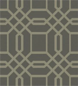 Halftone colorful seamless retro pattern polygon square geometry cross frame Stock Illustration