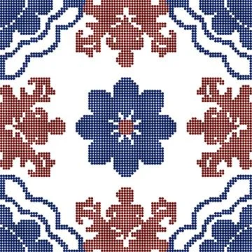 Halftone colorful seamless retro pattern elegant red spiral curve flower 스톡 일러스트