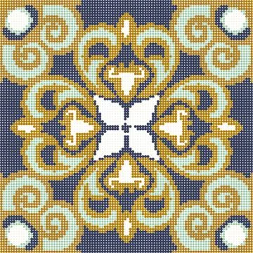 Halftone colorful seamless retro pattern vintage green blue spiral cross kale Stockillustratie