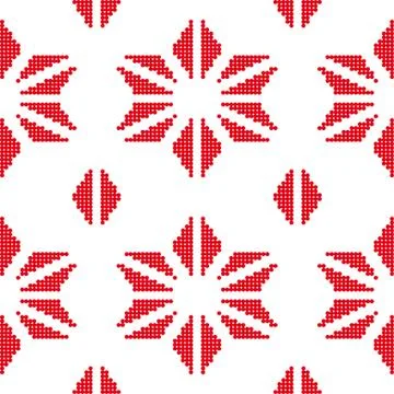 Halftone colorful seamless retro pattern Japanese star geometry triangle kale Stock Illustration