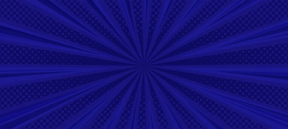 Halftone comic background. Blue wallpaper template with superhero design. Vector Stock Illustration