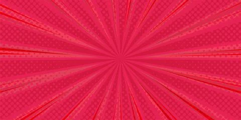 Halftone comic background. Red wallpaper template with superhero design. Vector Stock Illustration